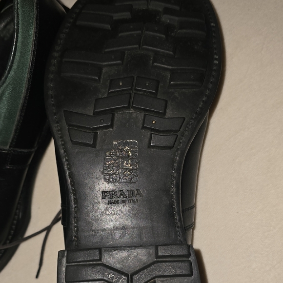 Prada Black Leather Oxford Shoes - Picture 4 of 10